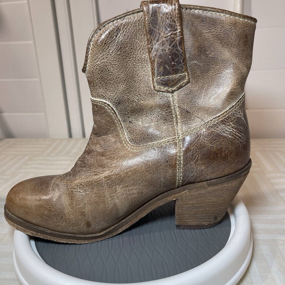 Corral Circle G Ladies Saddle Brown‎ Studded Strap Ankle Boots Size 6M - Picture 7 of 14